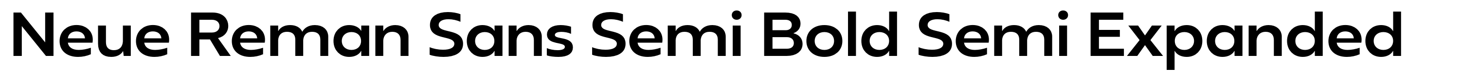 Neue Reman Sans Semi Bold Semi Expanded