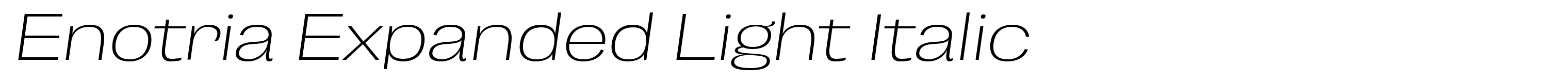 Enotria Expanded Light Italic