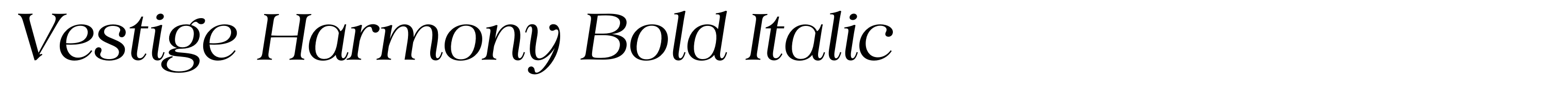 Vestige Harmony Bold Italic