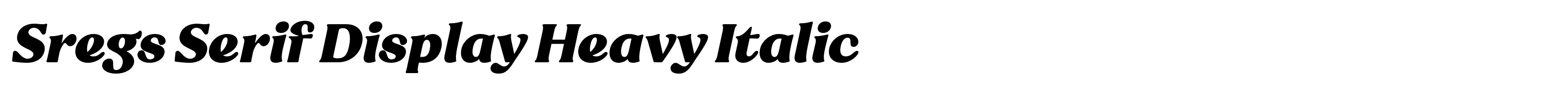 Sregs Serif Display Heavy Italic