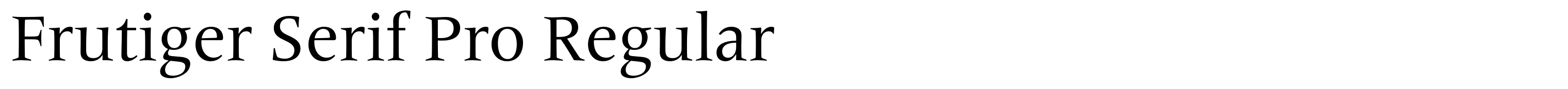 Frutiger Serif Pro Regular