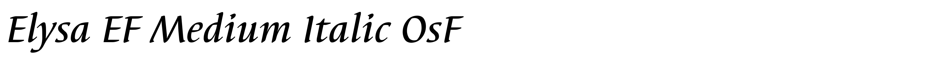 Elysa EF Medium Italic OsF