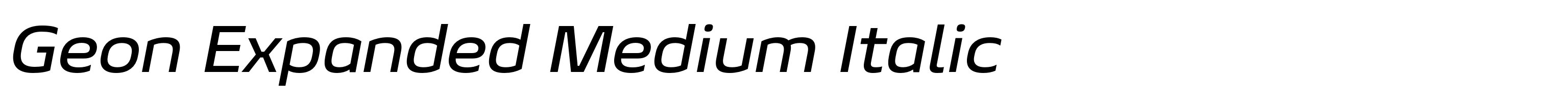 Geon Expanded Medium Italic