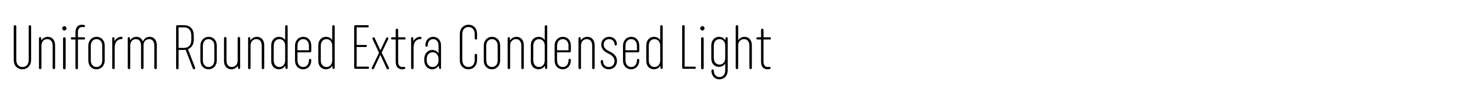 Uniform Rounded Extra Condensed Light