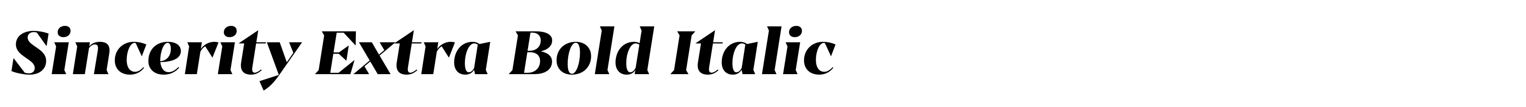 Sincerity Extra Bold Italic