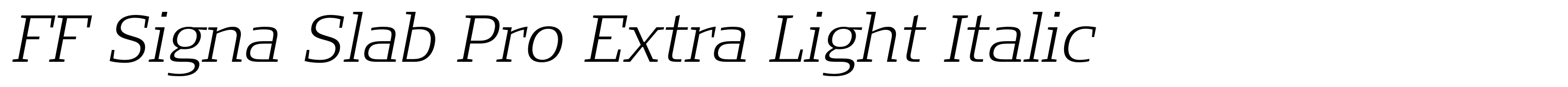 FF Signa Slab Pro Extra Light Italic