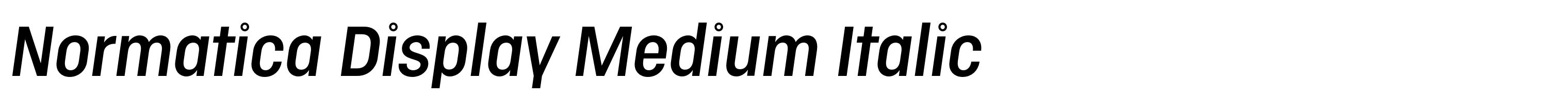 Normatica Display Medium Italic