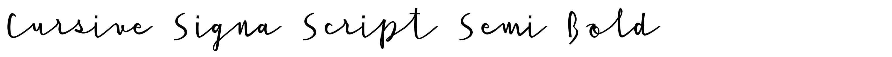 Cursive Signa Script Semi Bold