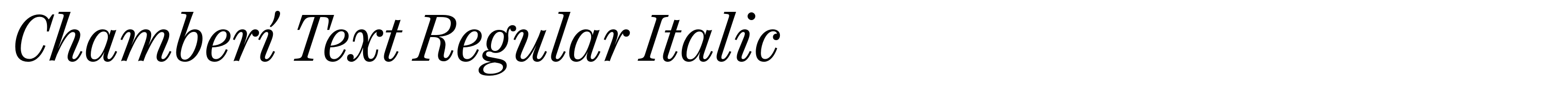 Chamberí Text Regular Italic