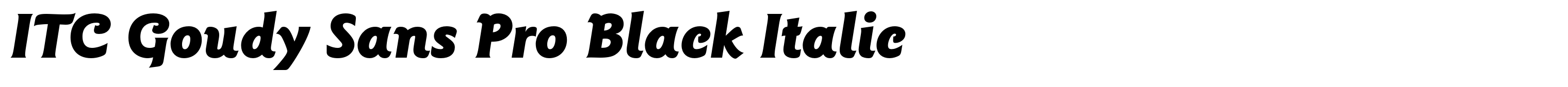 ITC Goudy Sans Pro Black Italic