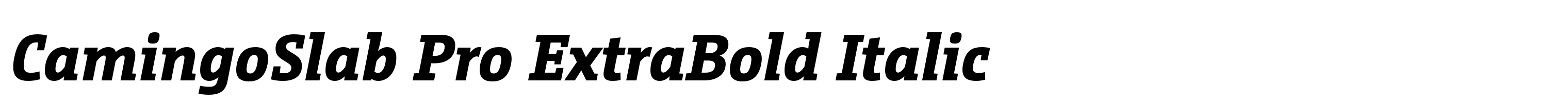 CamingoSlab Pro ExtraBold Italic