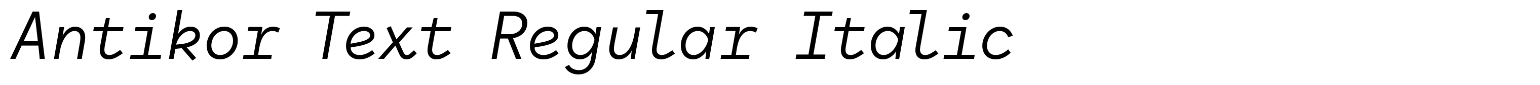 Antikor Text Regular Italic
