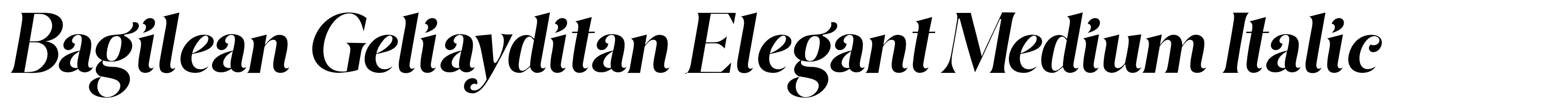 Bagilean Geliayditan Elegant Medium Italic