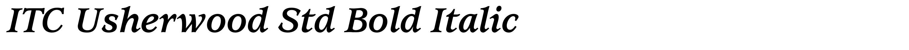 ITC Usherwood Std Bold Italic