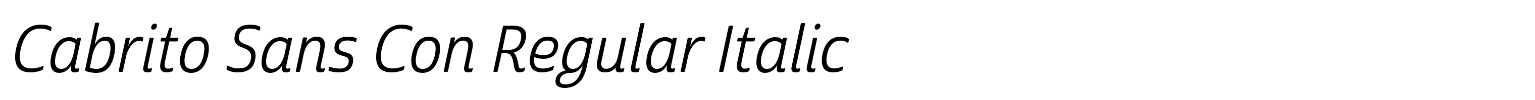 Cabrito Sans Con Regular Italic