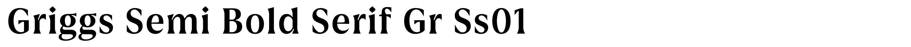 Griggs Semi Bold Serif Gr Ss01