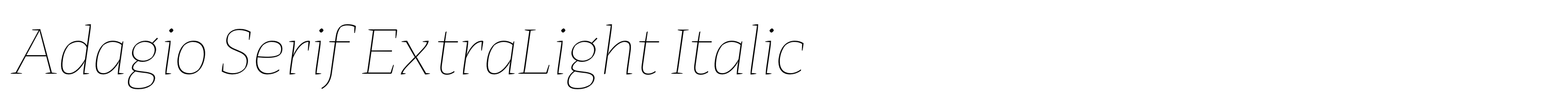 Adagio Serif ExtraLight Italic