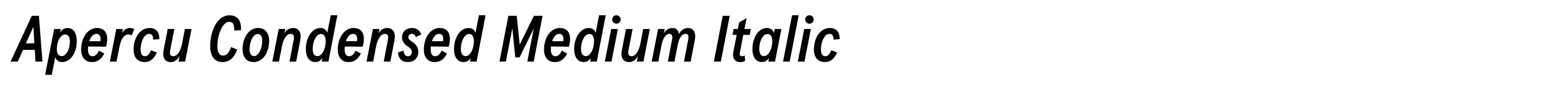 Apercu Condensed Medium Italic
