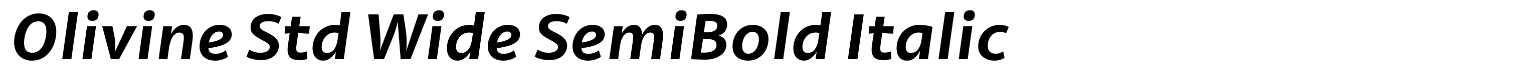 Olivine Std Wide SemiBold Italic