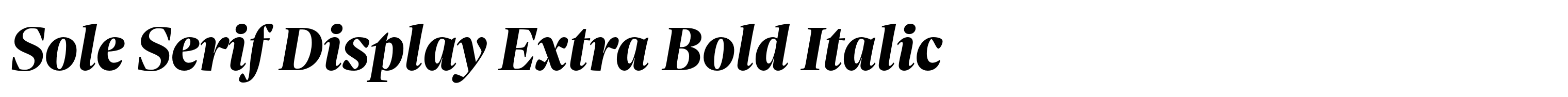 Sole Serif Display Extra Bold Italic