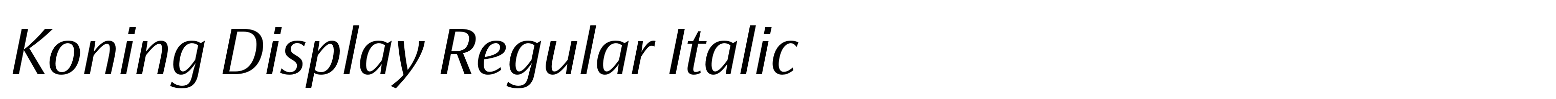 Koning Display Regular Italic