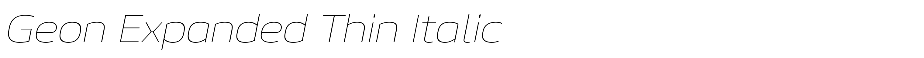 Geon Expanded Thin Italic