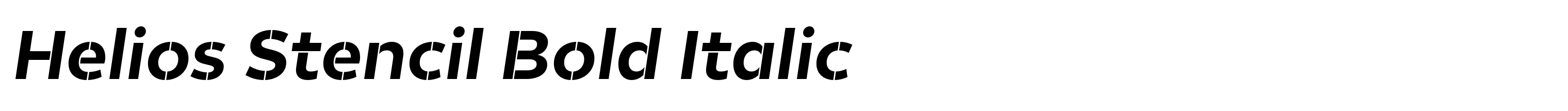 Helios Stencil Bold Italic