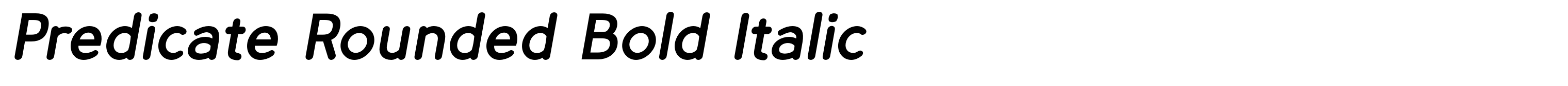 Predicate Rounded Bold Italic