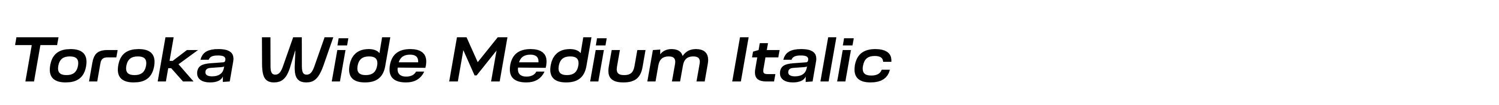 Toroka Wide Medium Italic