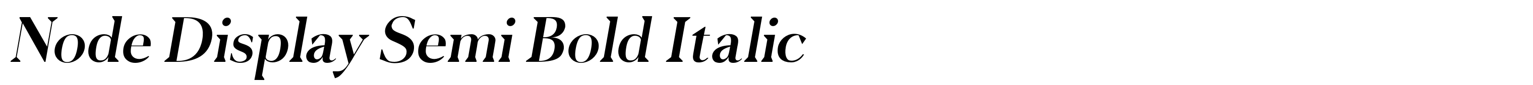 Node Display Semi Bold Italic