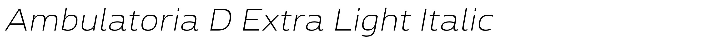 Ambulatoria D Extra Light Italic