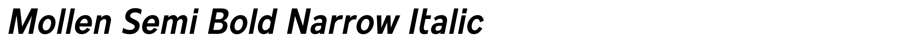 Mollen Semi Bold Narrow Italic