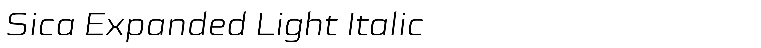 Sica Expanded Light Italic