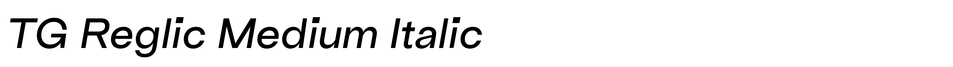 TG Reglic Medium Italic