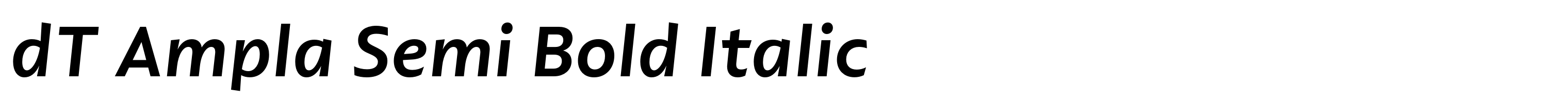 dT Ampla Semi Bold Italic