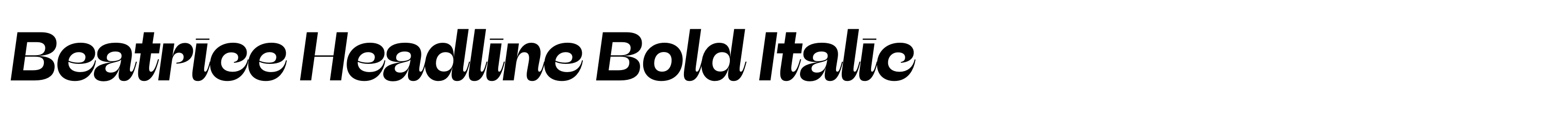 Beatrice Headline Bold Italic