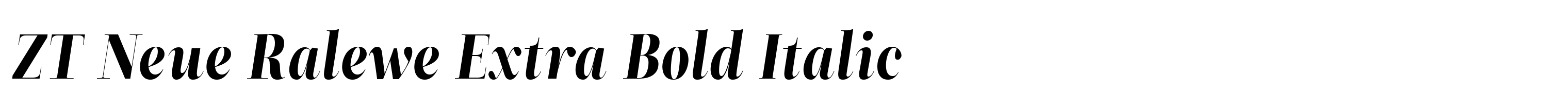 ZT Neue Ralewe Extra Bold Italic