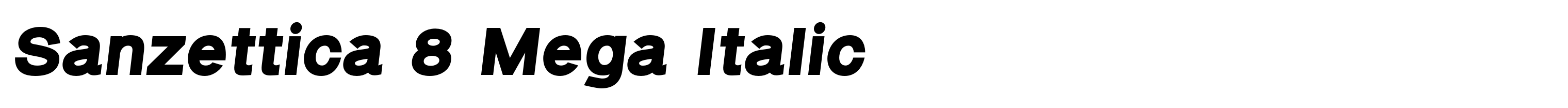 Sanzettica 8 Mega Italic