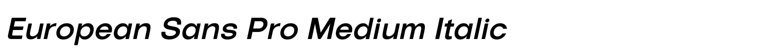 European Sans Pro Medium Italic