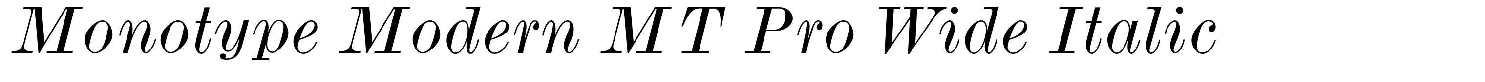 Monotype Modern MT Pro Wide Italic