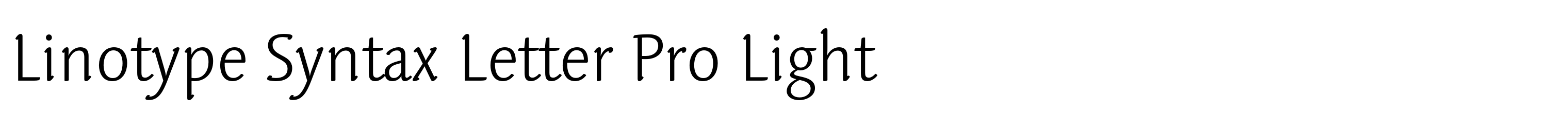 Linotype Syntax Letter Pro Light