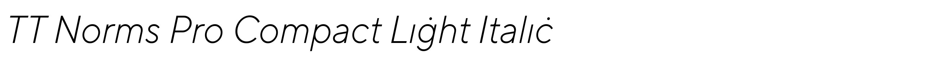 TT Norms Pro Compact Light Italic