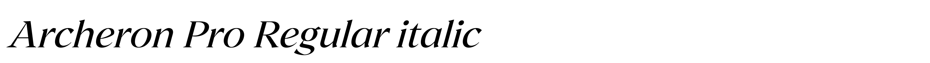 Archeron Pro Regular italic