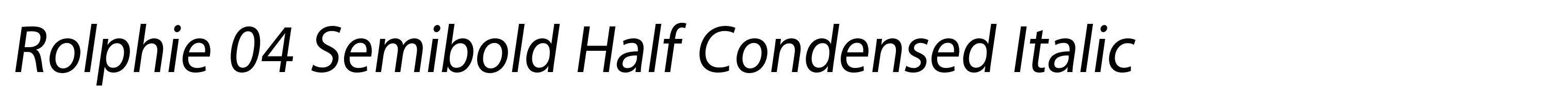 Rolphie 04 Semibold Half Condensed Italic