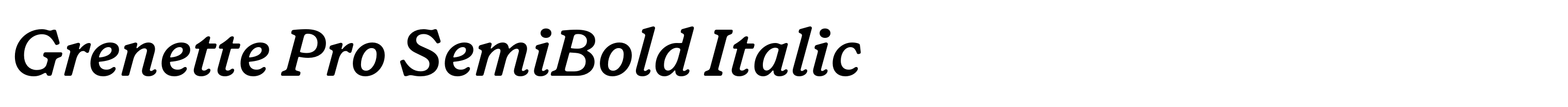 Grenette Pro SemiBold Italic