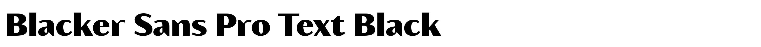 Blacker Sans Pro Text Black