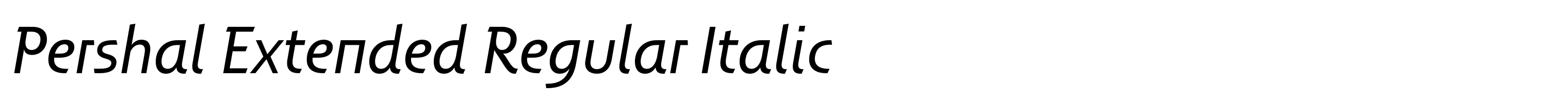 Pershal Extended Regular Italic