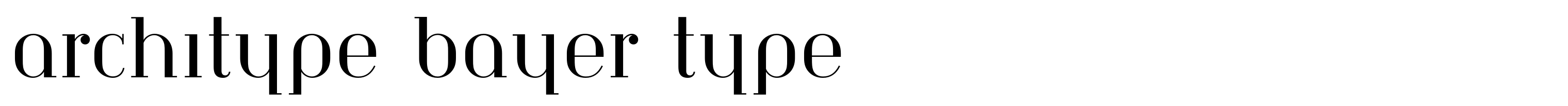 Architype Bayer Type