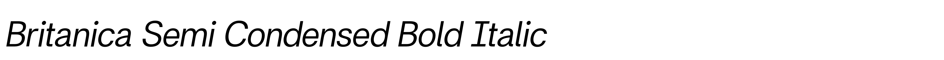 Britanica Semi Condensed Bold Italic