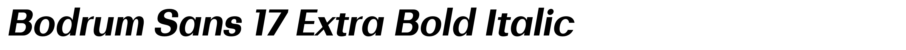 Bodrum Sans 17 Extra Bold Italic